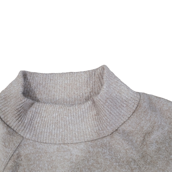 Anthropologie Maeve Mock Neck Sleeve Sweater Ribbed Cuff Casual Knit Pullover - Picture 3 of 6